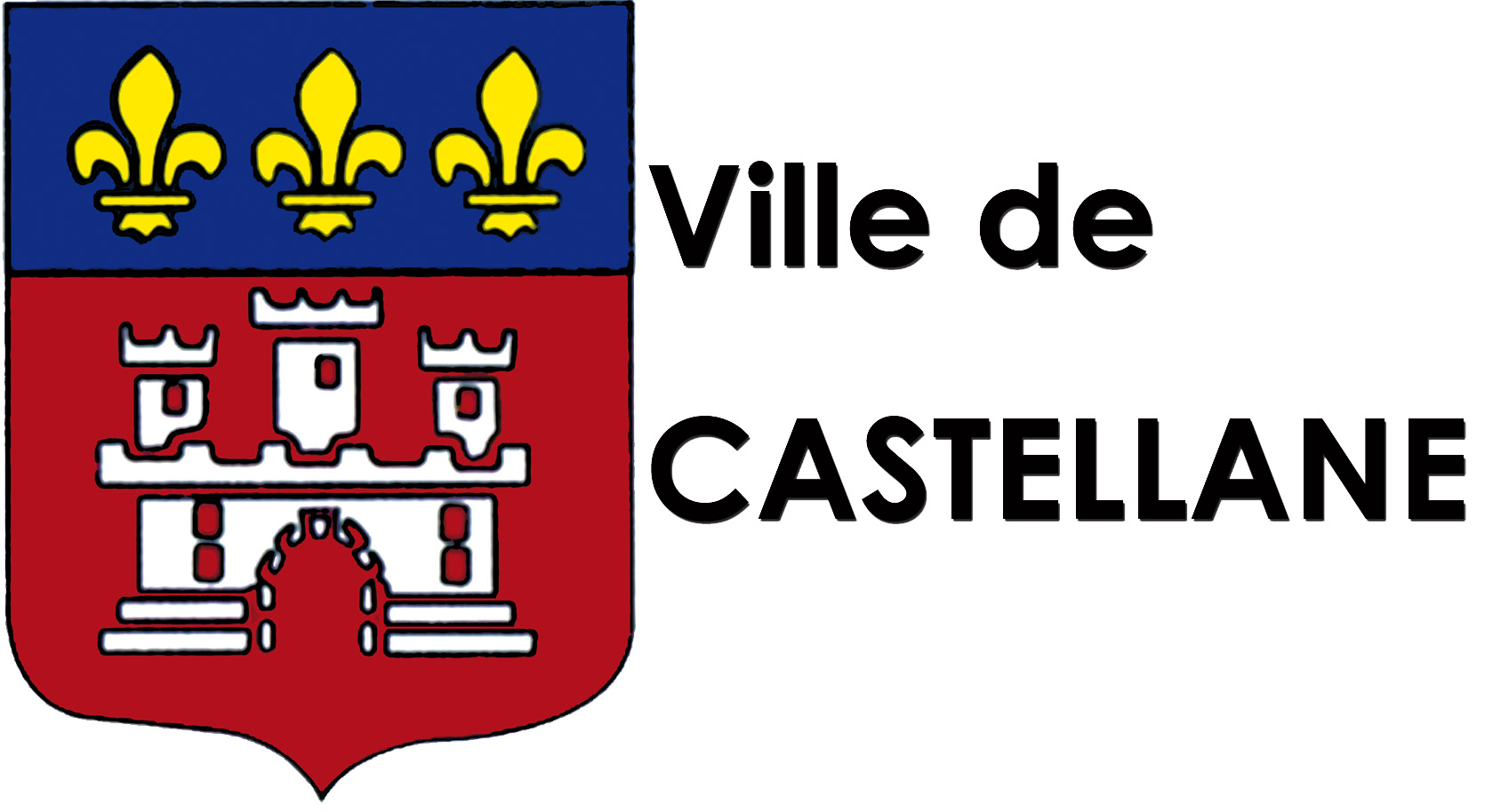 Broche Insigne Blason De Castellane - Tourisme/Ville - Occasion - Couleur Grise
